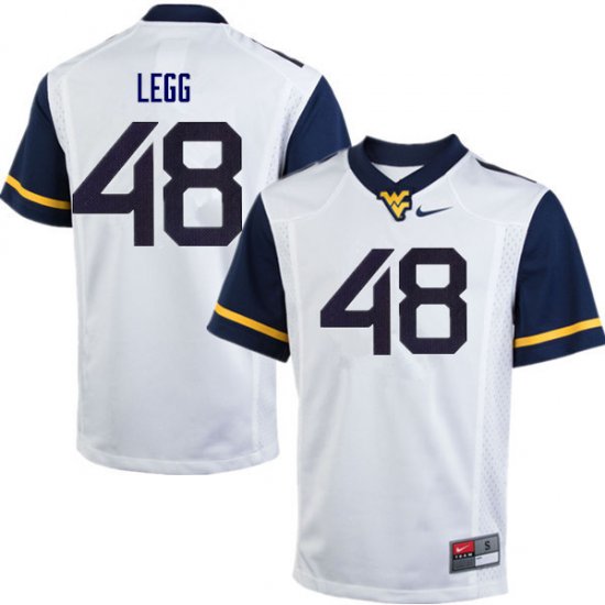 Men's West Virginia Mountaineers NCAA #48 Casey Legg White Authentic Nike Stitched College Football Jersey VJ15J80OY